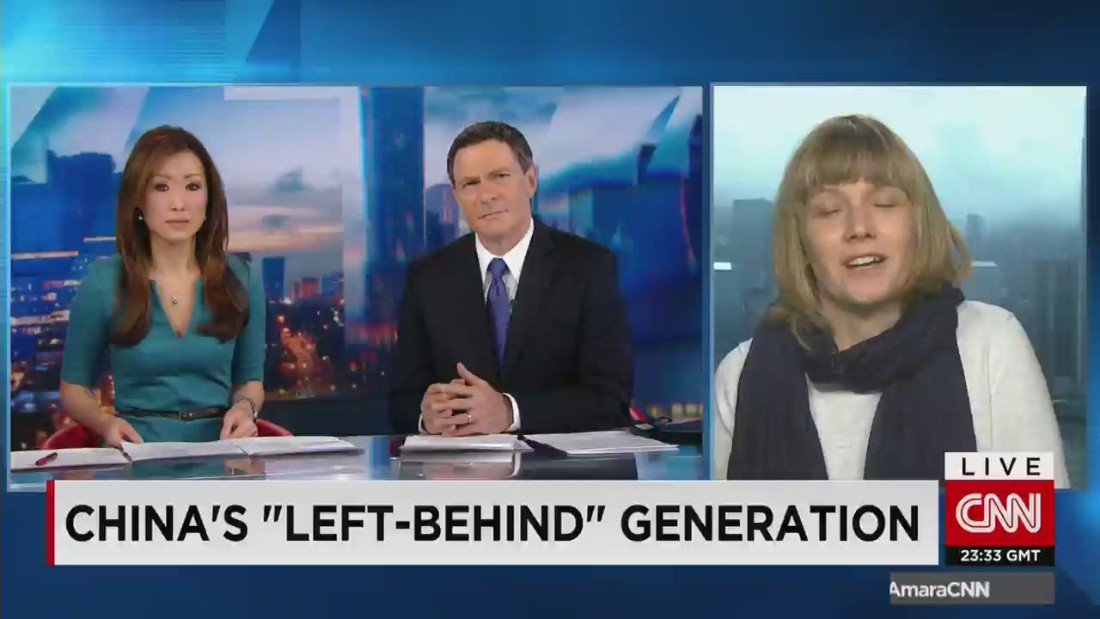 Speaking to CNN about China's left-behind children